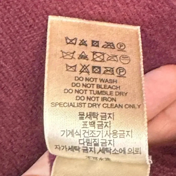 Burberry Brit 100% Cashmere Purple Wine Cardigan Sweater Women's XS - Picture 11 of 11